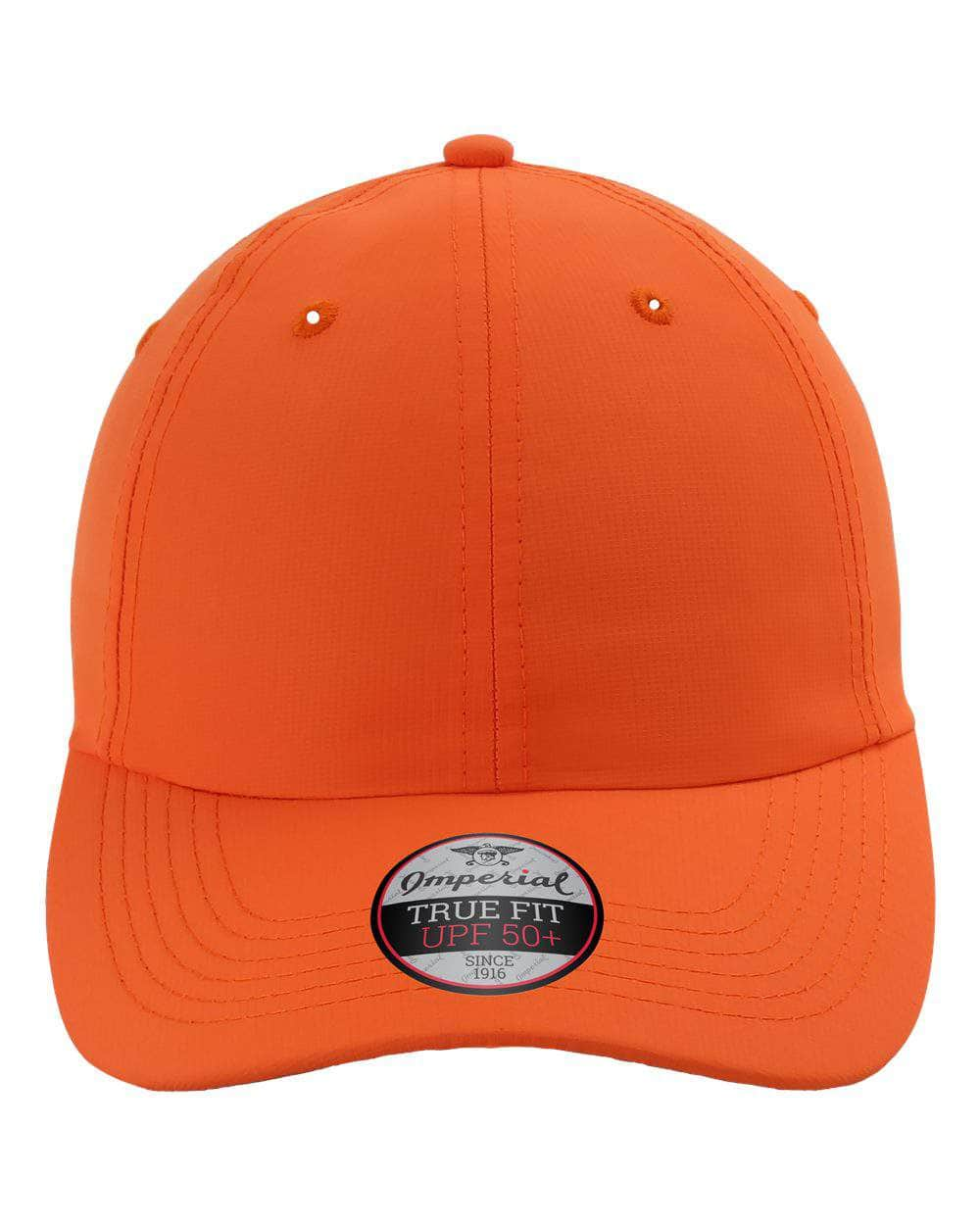 Imperial X210P – Sustainable 100% Recycled Performance Dad Hat with UPF 50 | Custom Hats with Your Logo in Bulk-Orange-Dekni-Creations