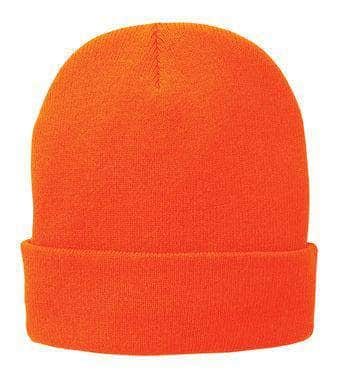 CP90L Port & Company® – Fleece-Lined Cuffed Knit Beanie | Custom Hats with Your Logo in Bulk-Athletic Orange-Dekni-Creations