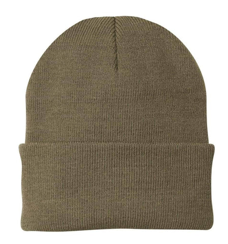 Port & Company CP90 – Knit Cap Stocking Beanie | Custom Beanies with Your Logo in Bulk-Coyote Brown-Dekni-Creations