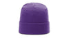 purple  richardson r18 custom logo folded tag stocking hat beanie with cuff   in bulk with leather tags, woven labels, embroidered patches