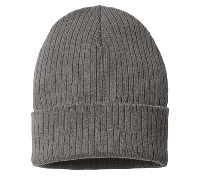 RIO – Sustainable Recycled Rib Knit Beanie | Custom Beanies with Your Logo in Bulk-Dark Grey-Dekni-Creations