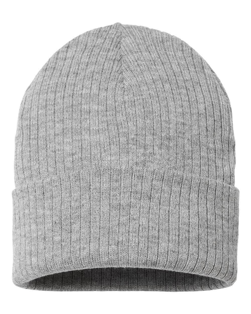 RIO – Sustainable Recycled Rib Knit Beanie | Custom Beanies with Your Logo in Bulk-Light Grey Melange-Dekni-Creations