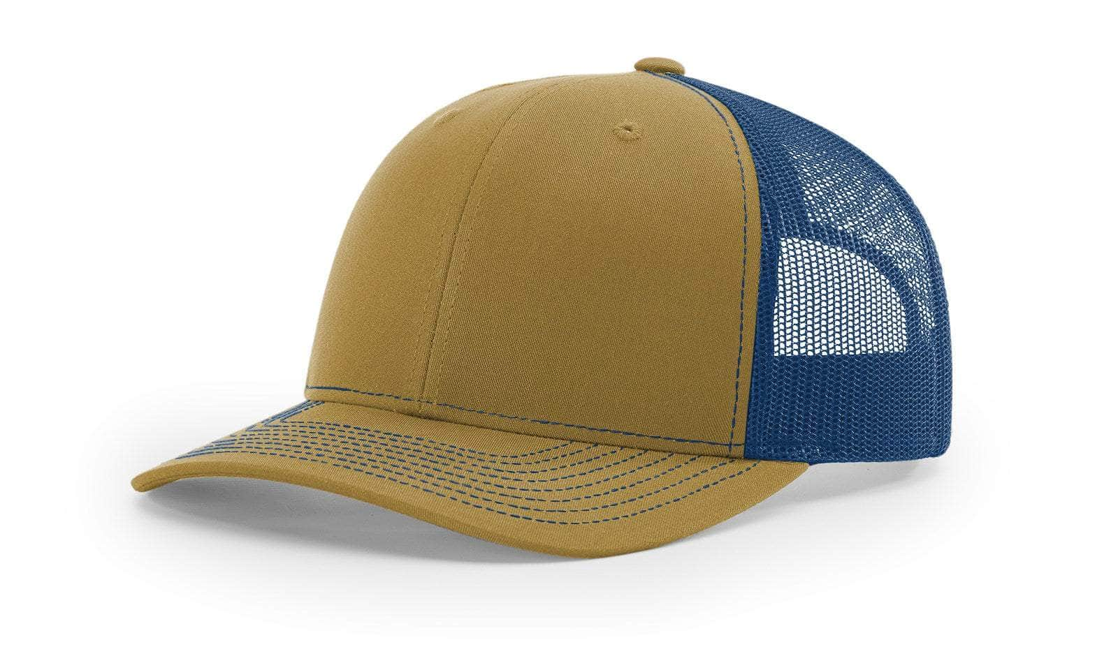 Richardson 112 – Trucker Hat | Custom Hats with Your Logo in Bulk-Biscuit/True Blue-Dekni-Creations