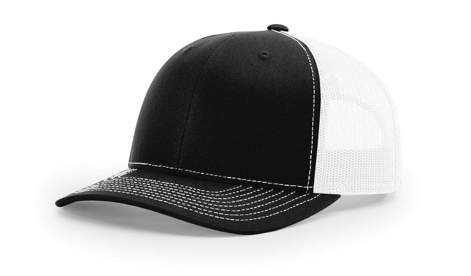 Richardson 112 – Trucker Hat | Custom Hats with Your Logo in Bulk-Black/White-Dekni-Creations