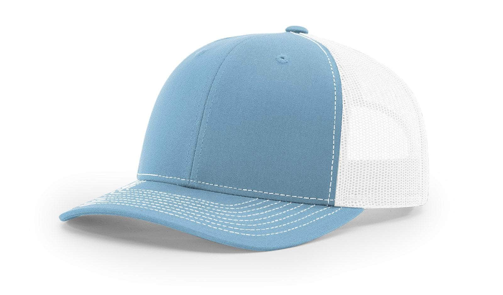 Richardson 112 – Trucker Hat | Custom Hats with Your Logo in Bulk-Columbia Blue/ white-Dekni-Creations