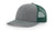 Richardson 112 – Trucker Hat | Custom Hats with Your Logo in Bulk-Heather Grey/ Dark Green-Dekni-Creations