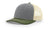 Richardson 112 – Trucker Hat | Custom Hats with Your Logo in Bulk-Heather Grey/Birch/Army Olive-Dekni-Creations