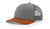 Richardson 112 – Trucker Hat | Custom Hats with Your Logo in Bulk-Heather Grey/Charcoal/Dark Orange-Dekni-Creations