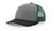 Richardson 112 – Trucker Hat | Custom Hats with Your Logo in Bulk-Heather Grey/Dark Green/Black-Dekni-Creations