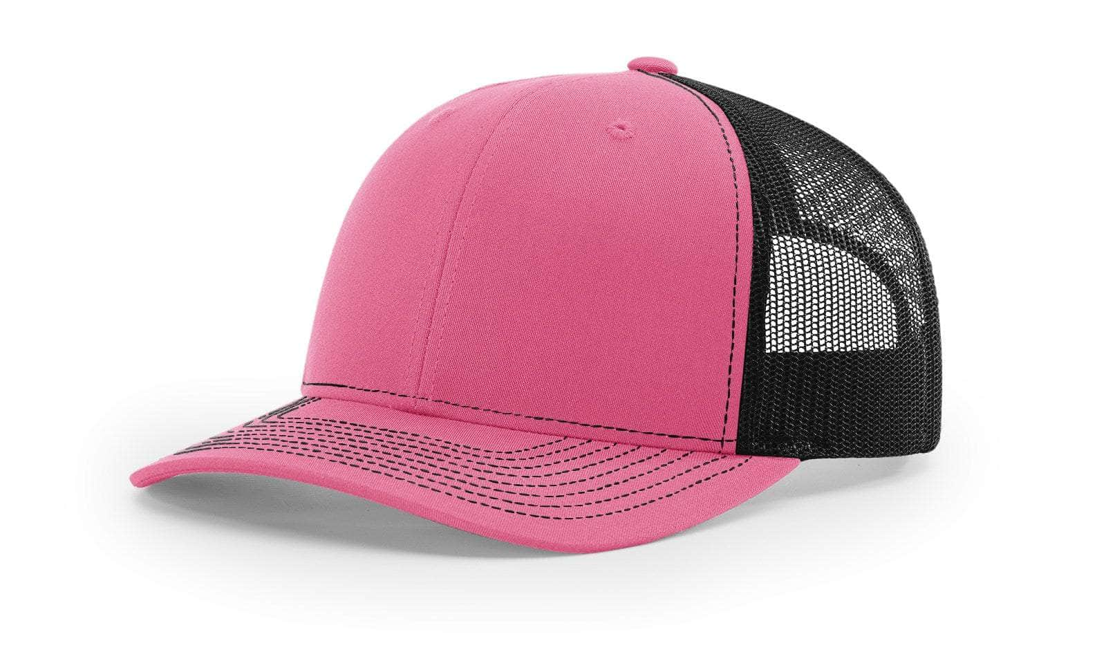 Richardson 112 – Trucker Hat | Custom Hats with Your Logo in Bulk-Hot Pink/Black-Dekni-Creations