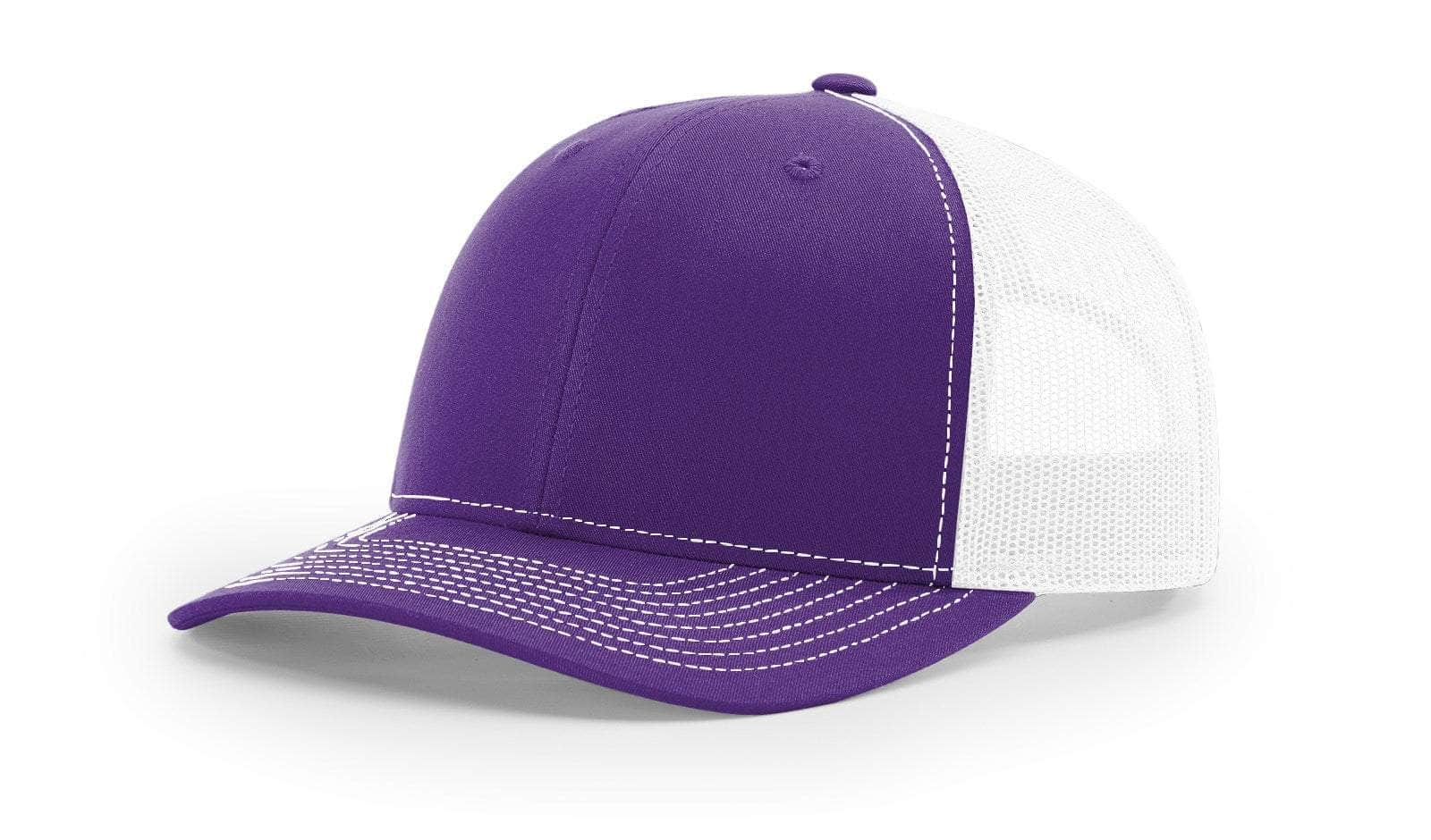 Richardson 112 – Trucker Hat | Custom Hats with Your Logo in Bulk-Purple/White-Dekni-Creations