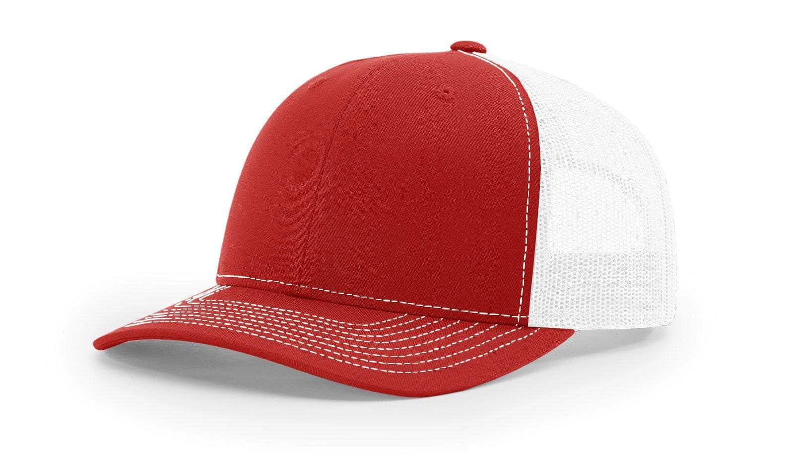 Richardson 112 – Trucker Hat | Custom Hats with Your Logo in Bulk-Red/White-Dekni-Creations