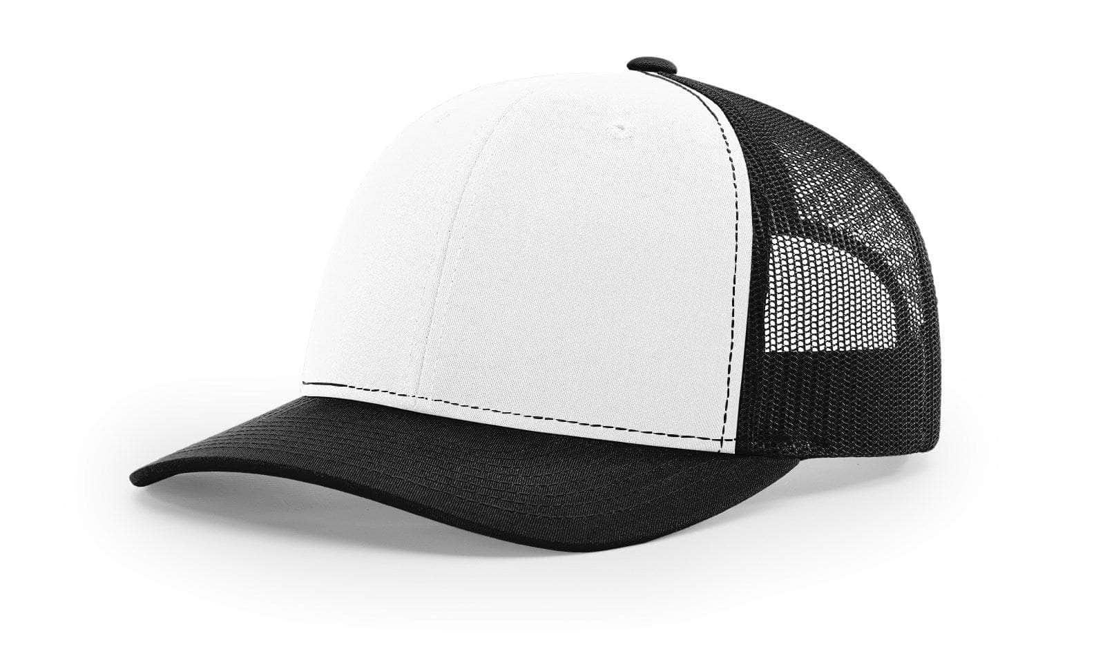 Richardson 112 – Trucker Hat | Custom Hats with Your Logo in Bulk-White/Black 112-Dekni-Creations