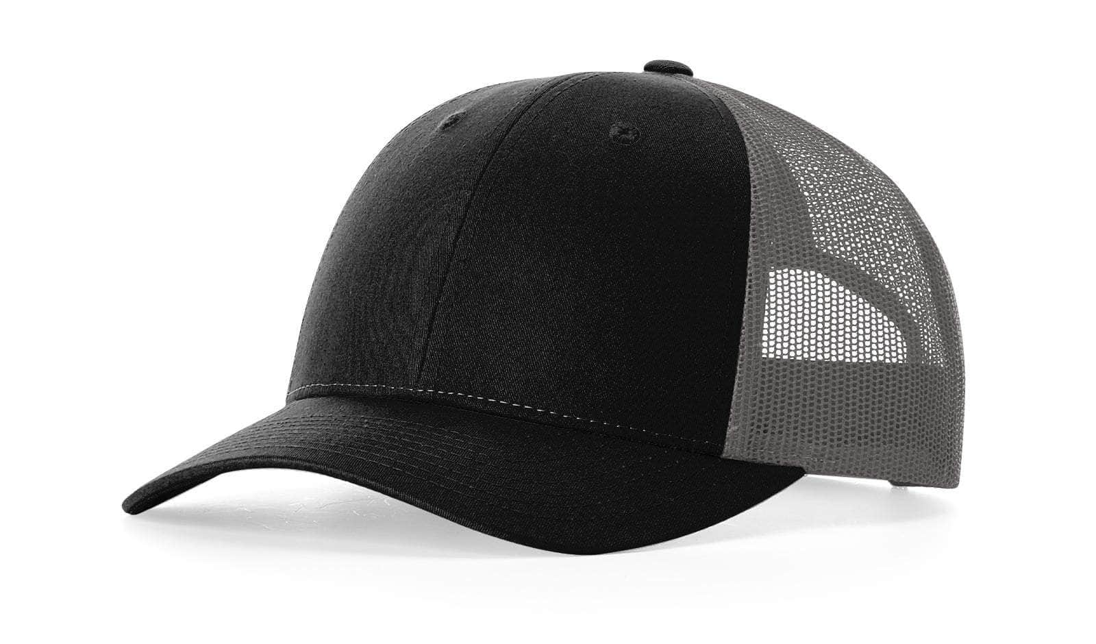 Richardson 115 – Low-Profile Trucker Hat | Custom Hats with Your Logo in Bulk-Black/Charcoal-Dekni-Creations