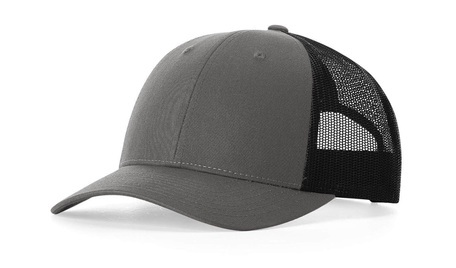 Richardson 115 – Low-Profile Trucker Hat | Custom Hats with Your Logo in Bulk-Charcoal/Black-Dekni-Creations