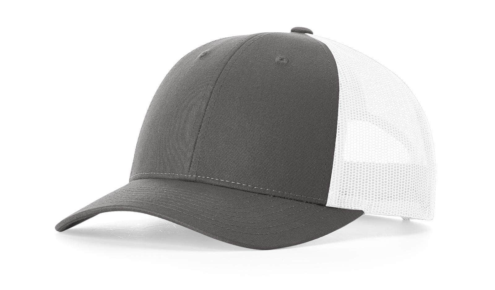 Richardson 115 – Low-Profile Trucker Hat | Custom Hats with Your Logo in Bulk-Charcoal/White-Dekni-Creations