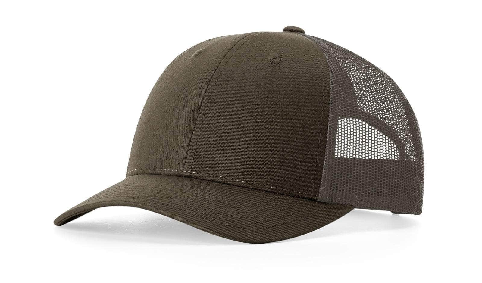 Richardson 115 – Low-Profile Trucker Hat | Custom Hats with Your Logo in Bulk-Chocolate Chip/Grey-Dekni-Creations