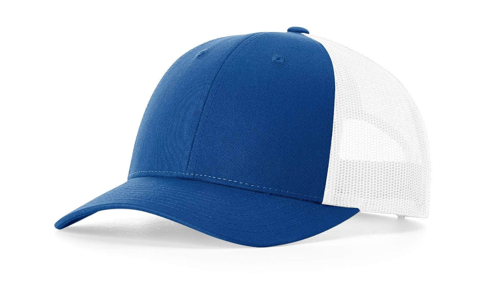 Richardson 115 – Low-Profile Trucker Hat | Custom Hats with Your Logo in Bulk-Royal/White-Dekni-Creations