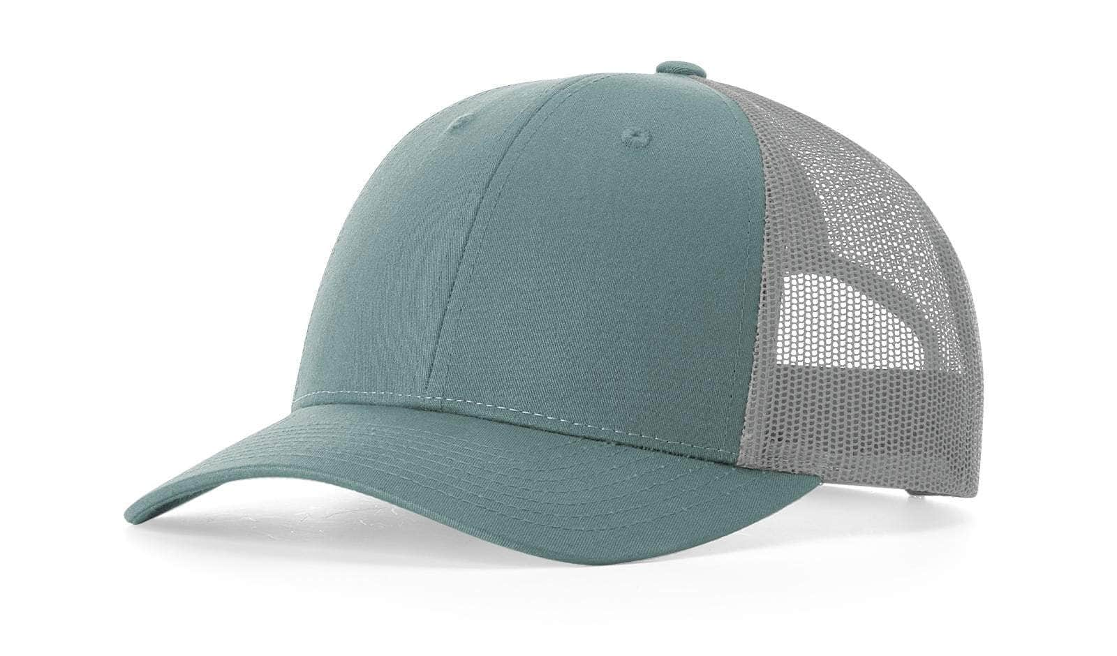 Richardson 115 – Low-Profile Trucker Hat | Custom Hats with Your Logo in Bulk-Smoke Blue/ Aluminum-Dekni-Creations