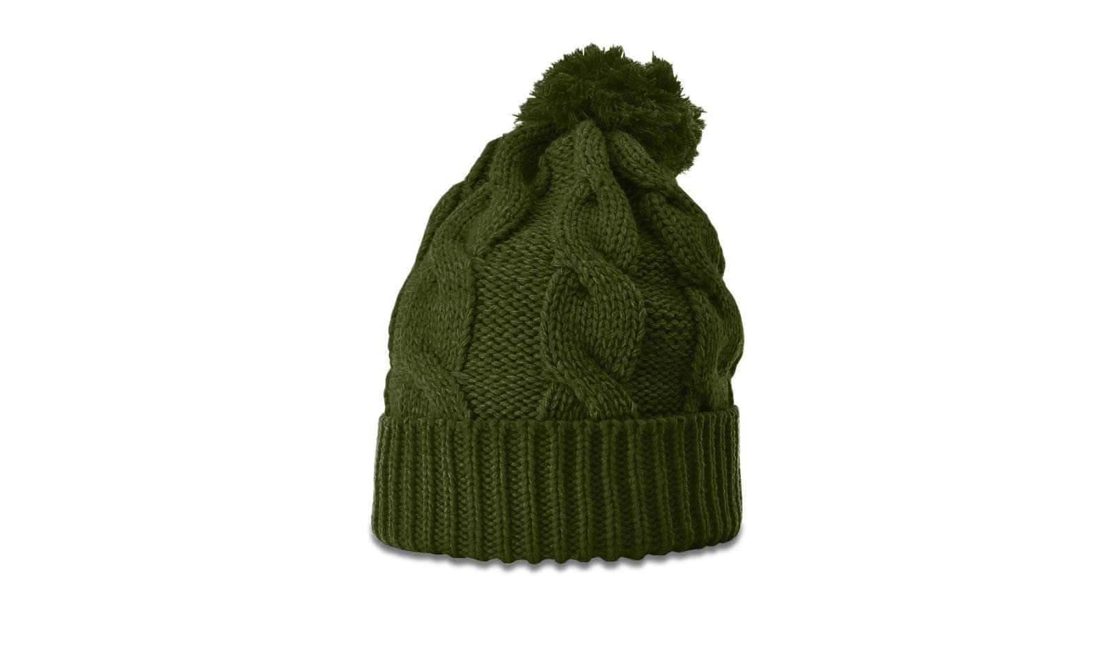 Richardson 141 – Chunk Twist Knit Cuffed Beanie with Pom | Custom Beanies with Your Logo in Bulk-Avocado-Dekni-Creations