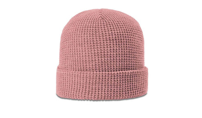 Richardson 146 – Waffle Knit Cuffed Beanie | Custom Beanies with Your Logo in Bulk-Blush-Dekni-Creations