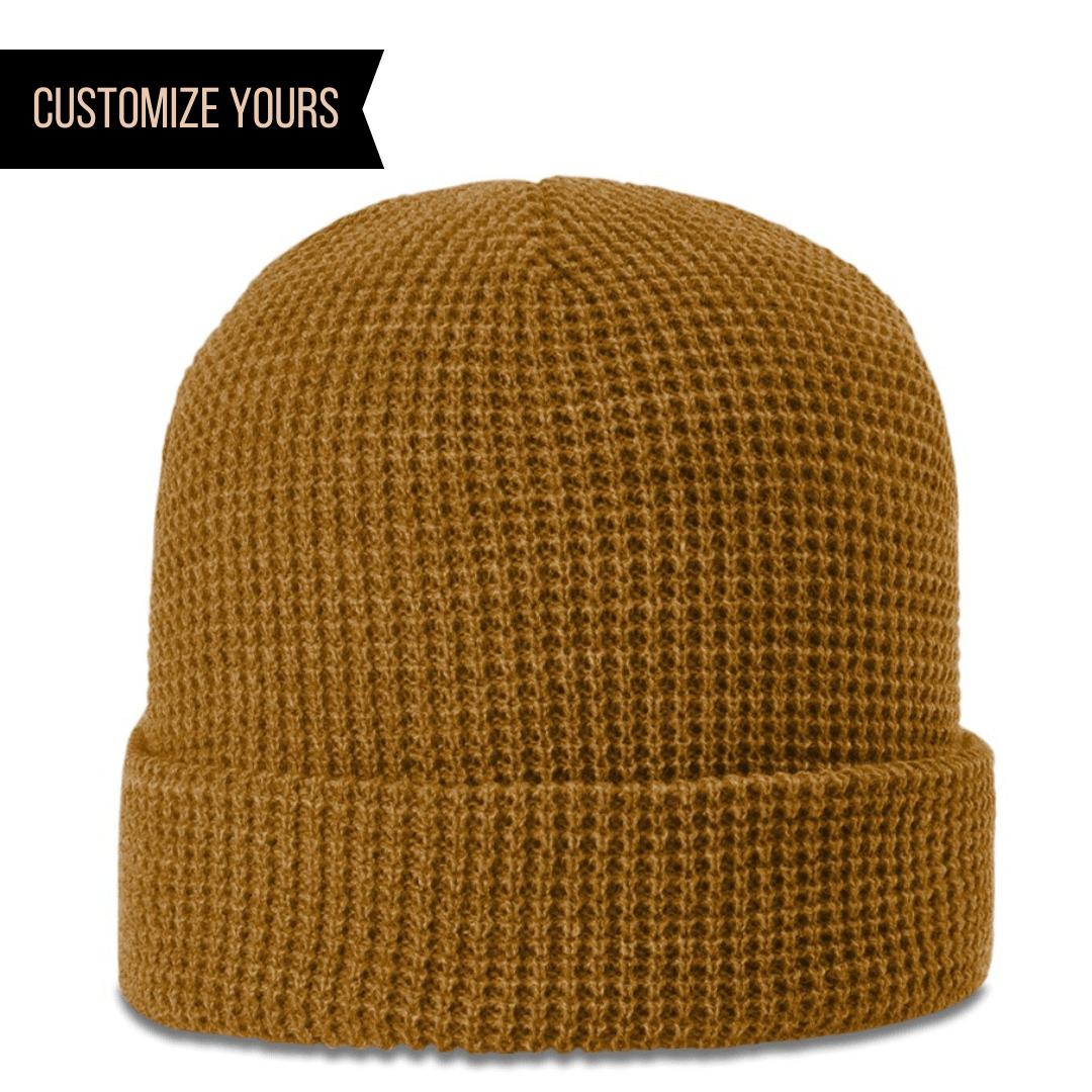 Richardson 146 – Waffle Knit Cuffed Beanie | Custom Beanies with Your Logo in Bulk-Camel-Dekni-Creations