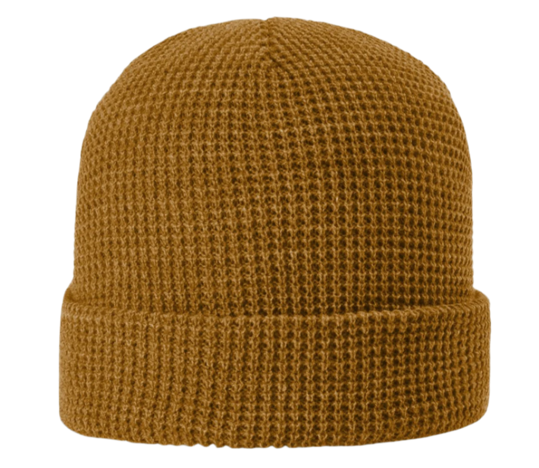 Richardson 146 – Waffle Knit Cuffed Beanie | Custom Beanies with Your Logo in Bulk-Camel-Dekni-Creations