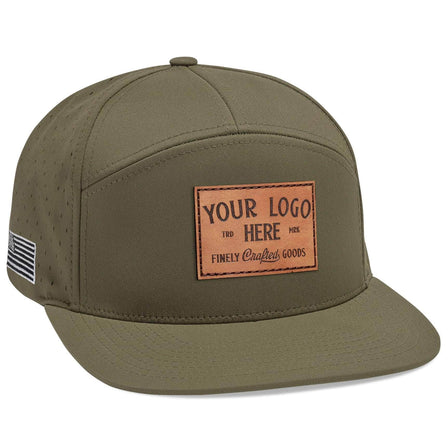 Richardson 169 Cannon Custom Embroidered Performance 7-Panel Water-Resistant Snapback Hat Olive by Dekni Creations