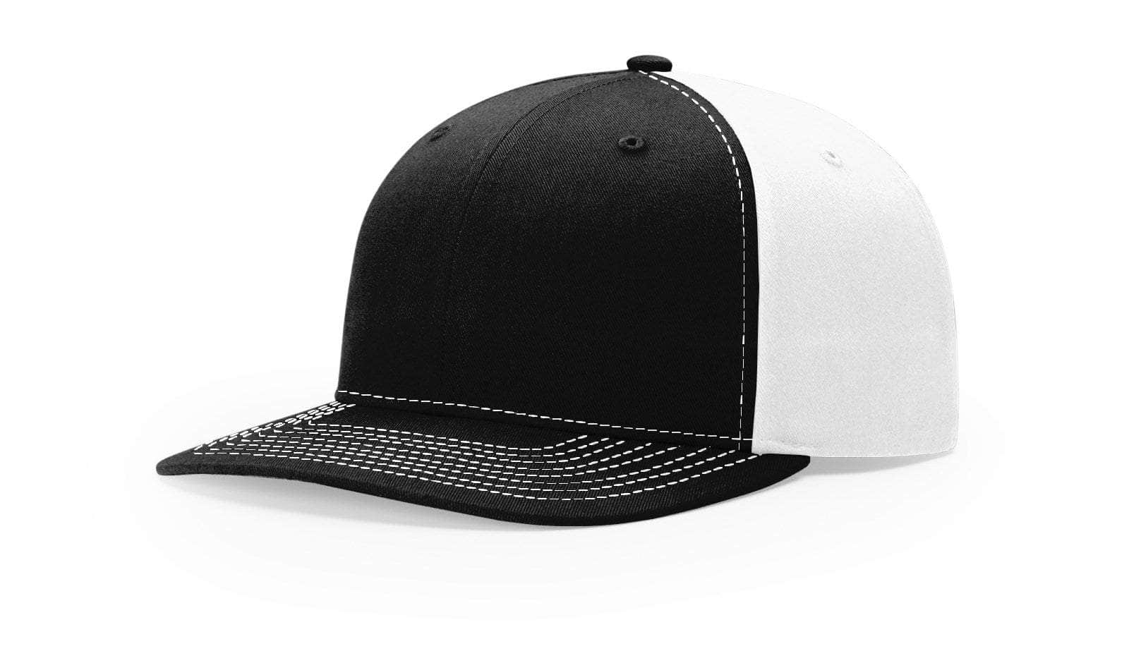 Richardson 312 – Solid Twill Back Trucker Cap | Custom Hats with Your Logo in Bulk-Black/White-Dekni-Creations