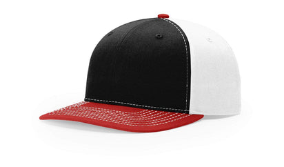 Richardson 312 – Solid Twill Back Trucker Cap | Custom Hats with Your Logo in Bulk-Black/White/Red-Dekni-Creations