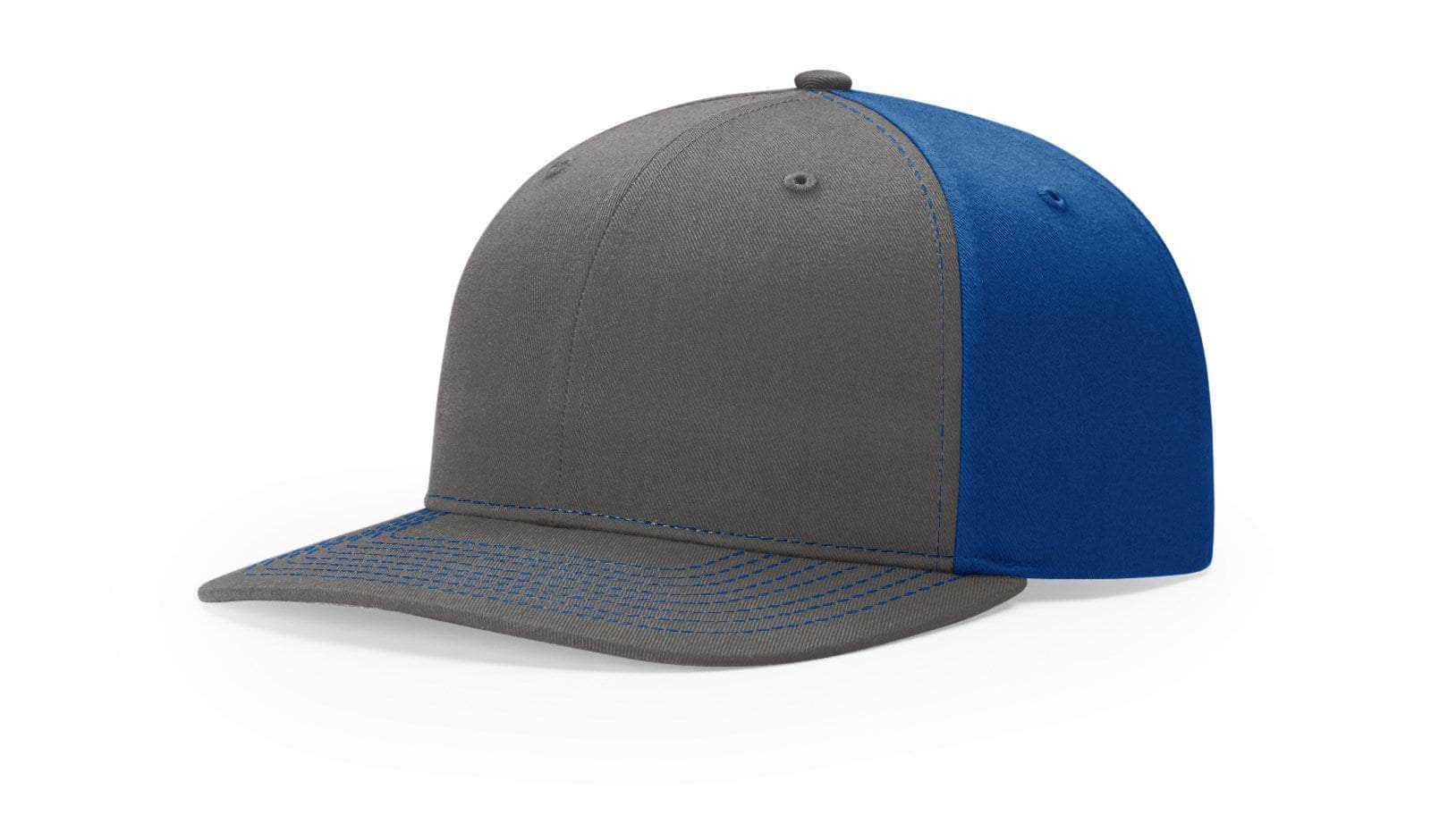 Richardson 312 – Solid Twill Back Trucker Cap | Custom Hats with Your Logo in Bulk-Charcoal/Royal-Dekni-Creations