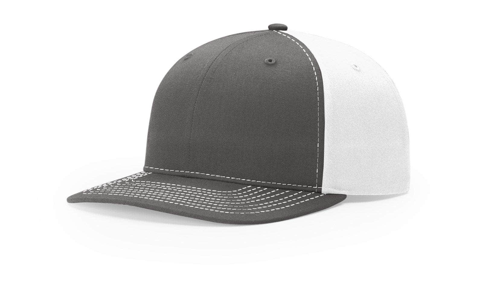 Richardson 312 – Solid Twill Back Trucker Cap | Custom Hats with Your Logo in Bulk-Charcoal/White-Dekni-Creations