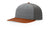 Richardson 312 – Solid Twill Back Trucker Cap | Custom Hats with Your Logo in Bulk-Heather Grey/Charcoal/Dark Orange-Dekni-Creations