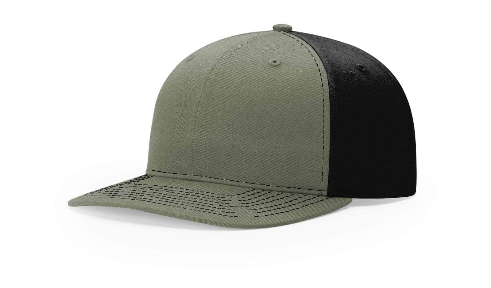 Richardson 312 – Solid Twill Back Trucker Cap | Custom Hats with Your Logo in Bulk-Loden/Black-Dekni-Creations