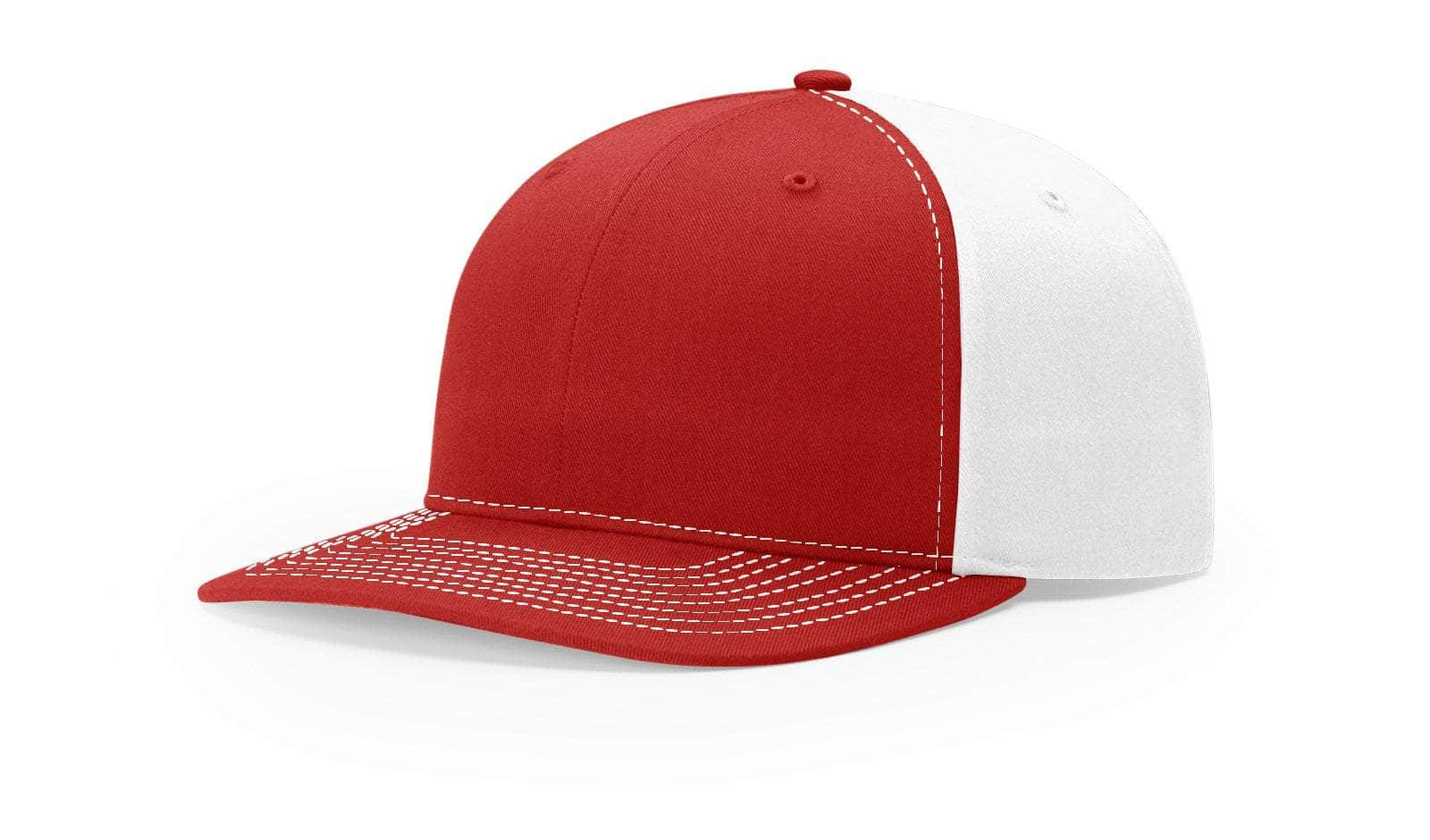 Richardson 312 – Solid Twill Back Trucker Cap | Custom Hats with Your Logo in Bulk-Red/White-Dekni-Creations