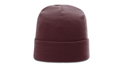 Richardson R18 – Solid Cuffed Beanie | Custom Beanies with Your Logo in Bulk-Maroon-Dekni-Creations