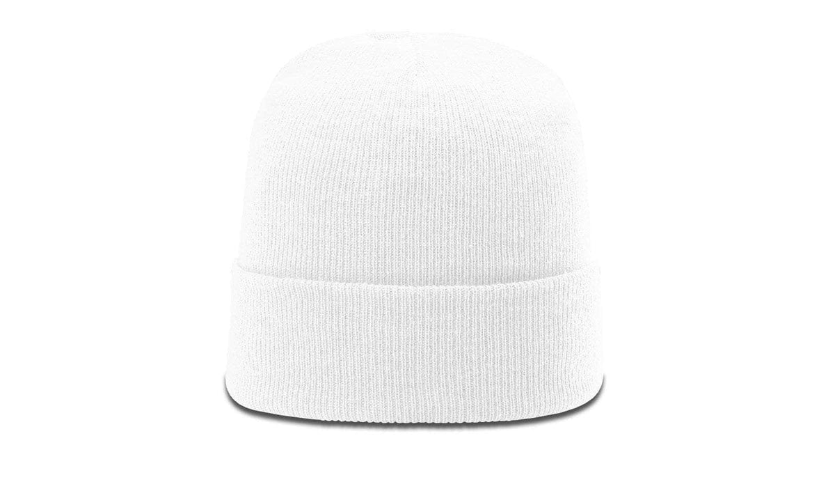 Richardson R18 – Solid Cuffed Beanie | Custom Beanies with Your Logo in Bulk-White-Dekni-Creations