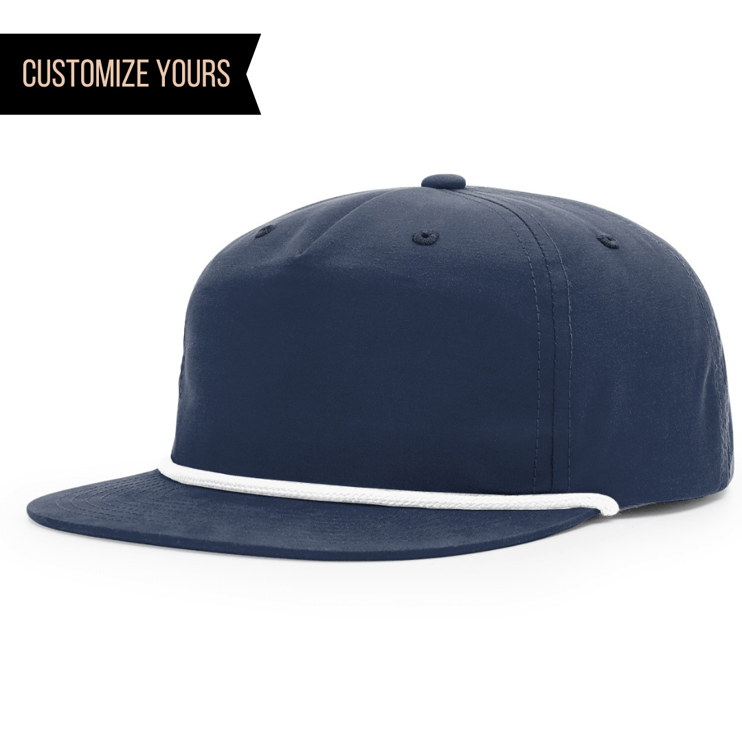 Richardson Umpqua 256 – Woven Rope Hat | Custom Hats with Your Logo in Bulk-Navy/White U-Dekni-Creations