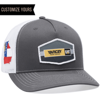 Promotional Construction Richardson 112FP 5-Panel Trucker Custom Hats with Patches and side embroidery logo