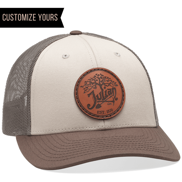 Personalized Richardson 115CH Heather Trucker Hat with Leatherette