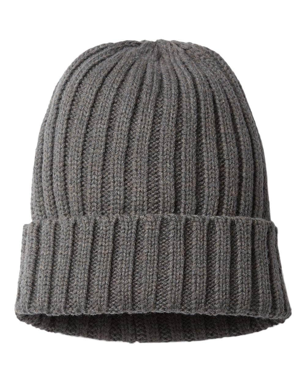 SHORE – Sustainable Recycled Cable Knit Beanie | Custom Beanies with Your Logo in Bulk-Dark Grey-Dekni-Creations