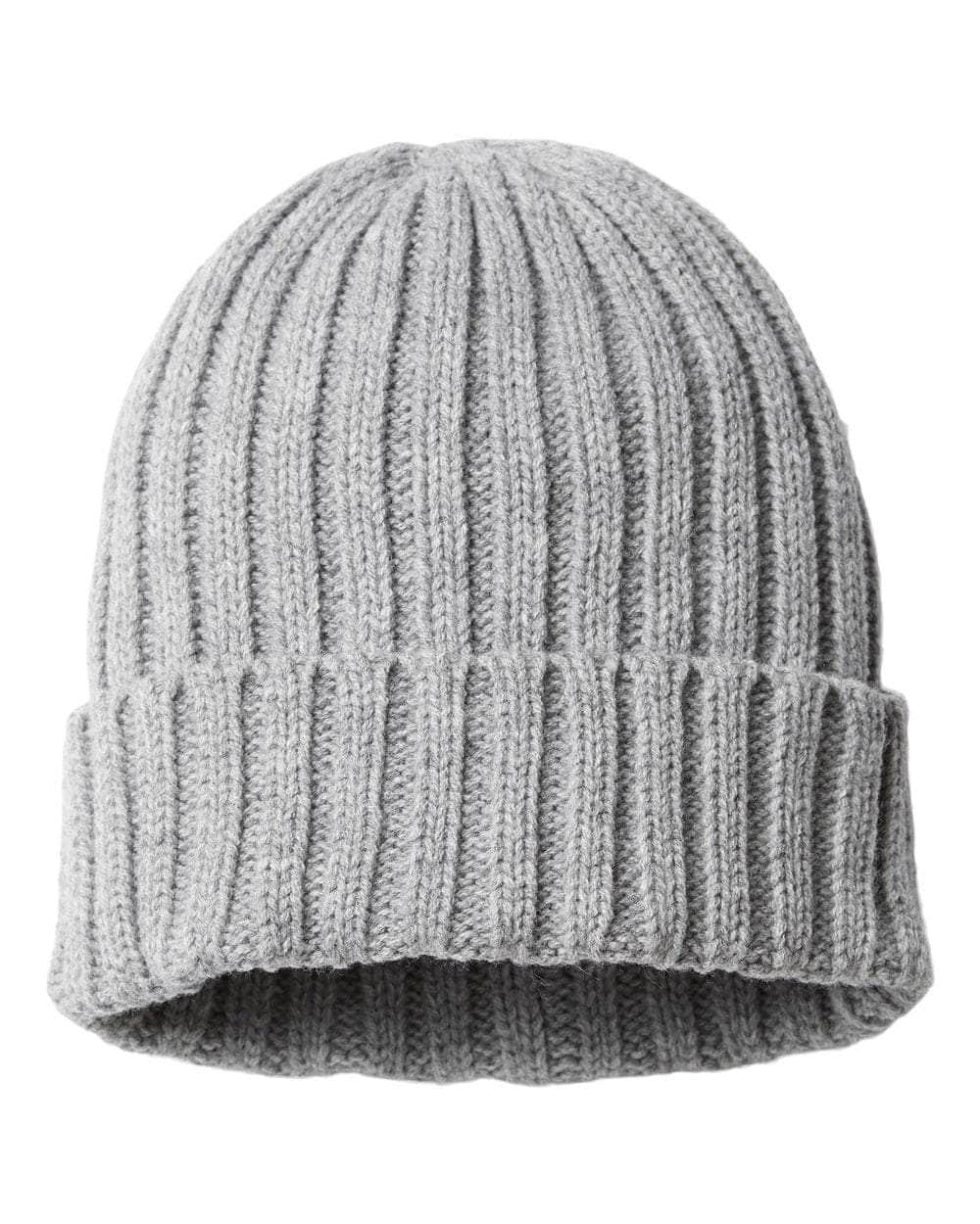 SHORE – Sustainable Recycled Cable Knit Beanie | Custom Beanies with Your Logo in Bulk-Light Grey Melange-Dekni-Creations