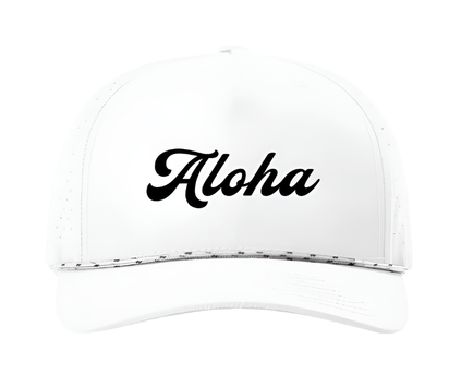 Aloha Laser-Perforated Recycled Golf Rope Hat – 3D Puff Embroidery (Wholesale)