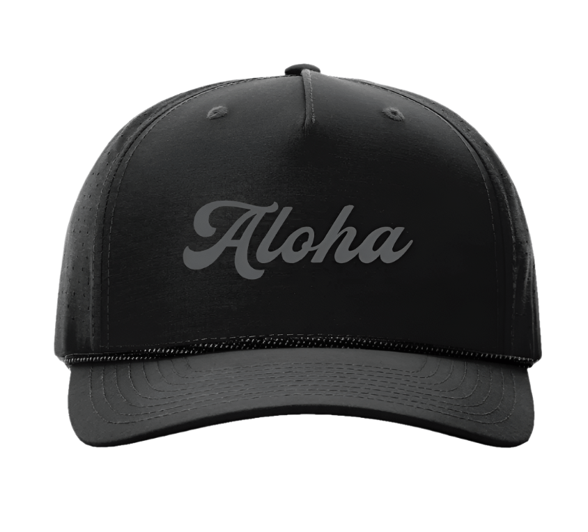 Aloha Laser-Perforated Recycled Golf Rope Hat – 3D Puff Embroidery (Wholesale)