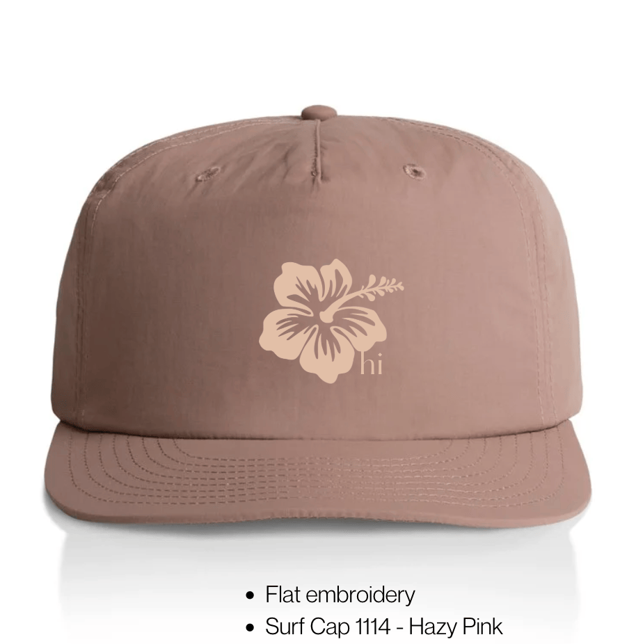 Hibiscus “hi” Surf Hat – Recycled Nylon Cap