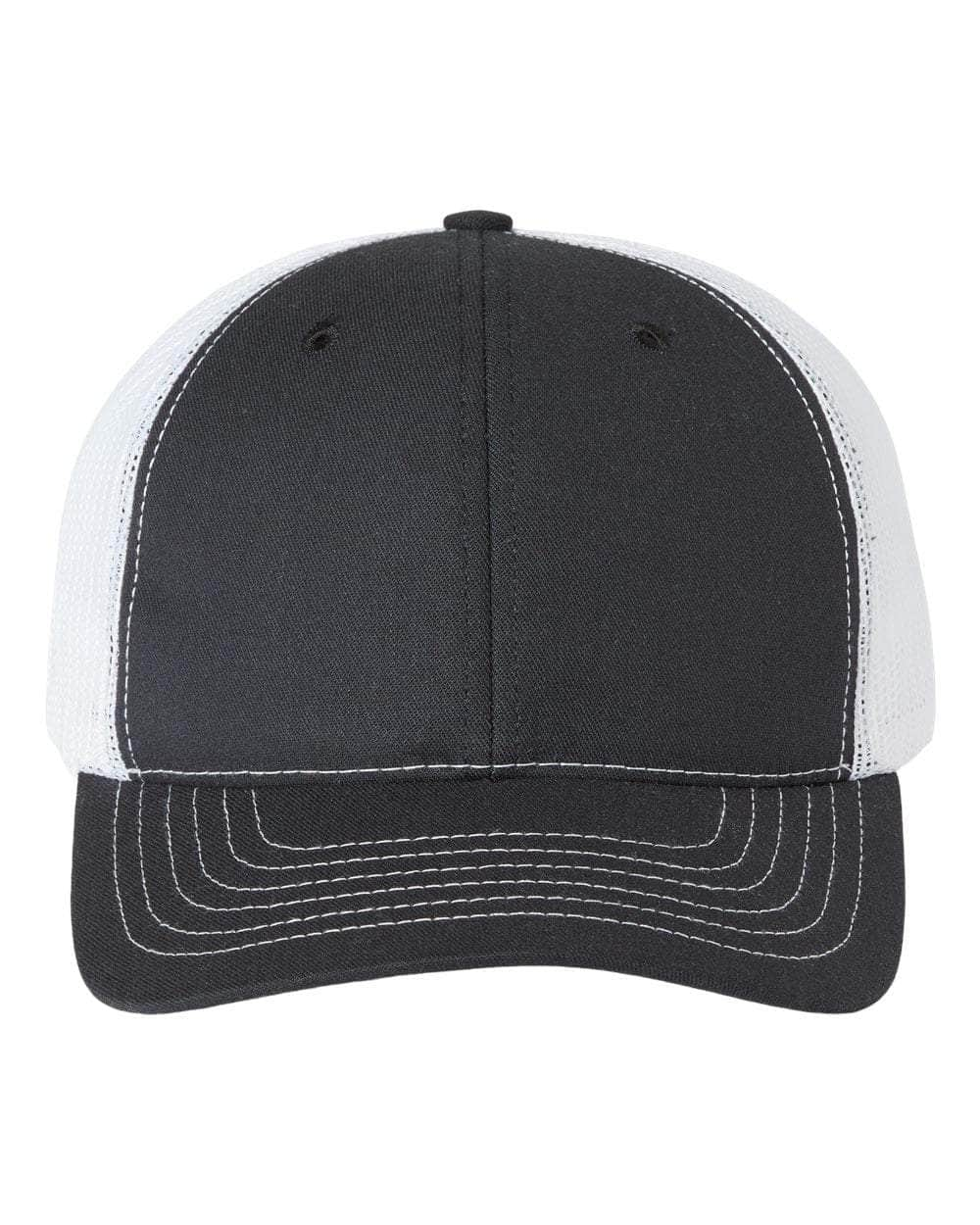 USA100 – Made in USA Trucker Hat | Custom Hats with Your Logo in Bulk-Black/White-Dekni-Creations