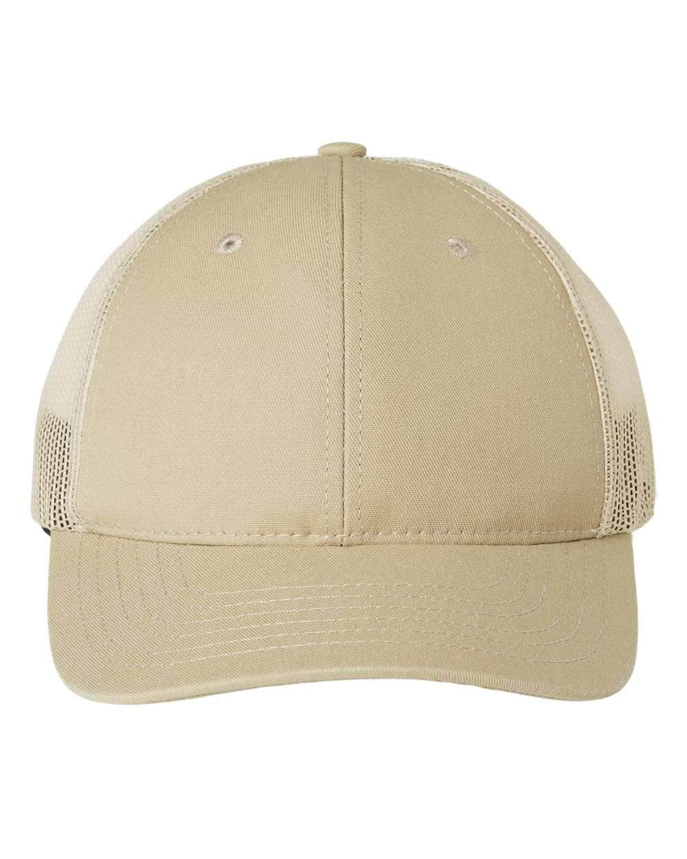 USA100 – Made in USA Trucker Hat | Custom Hats with Your Logo in Bulk-Khaki-Dekni-Creations