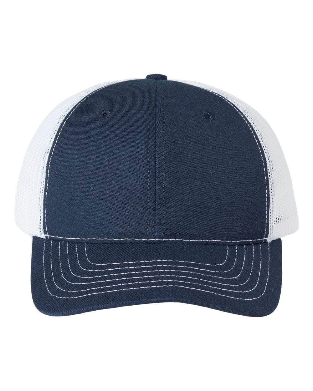 USA100 – Made in USA Trucker Hat | Custom Hats with Your Logo in Bulk-Navy/White-Dekni-Creations