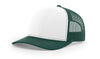white green custom designed richardson 112 trucker hat decorate with leather patch or embroidery with your logo online in bulk in the usa]