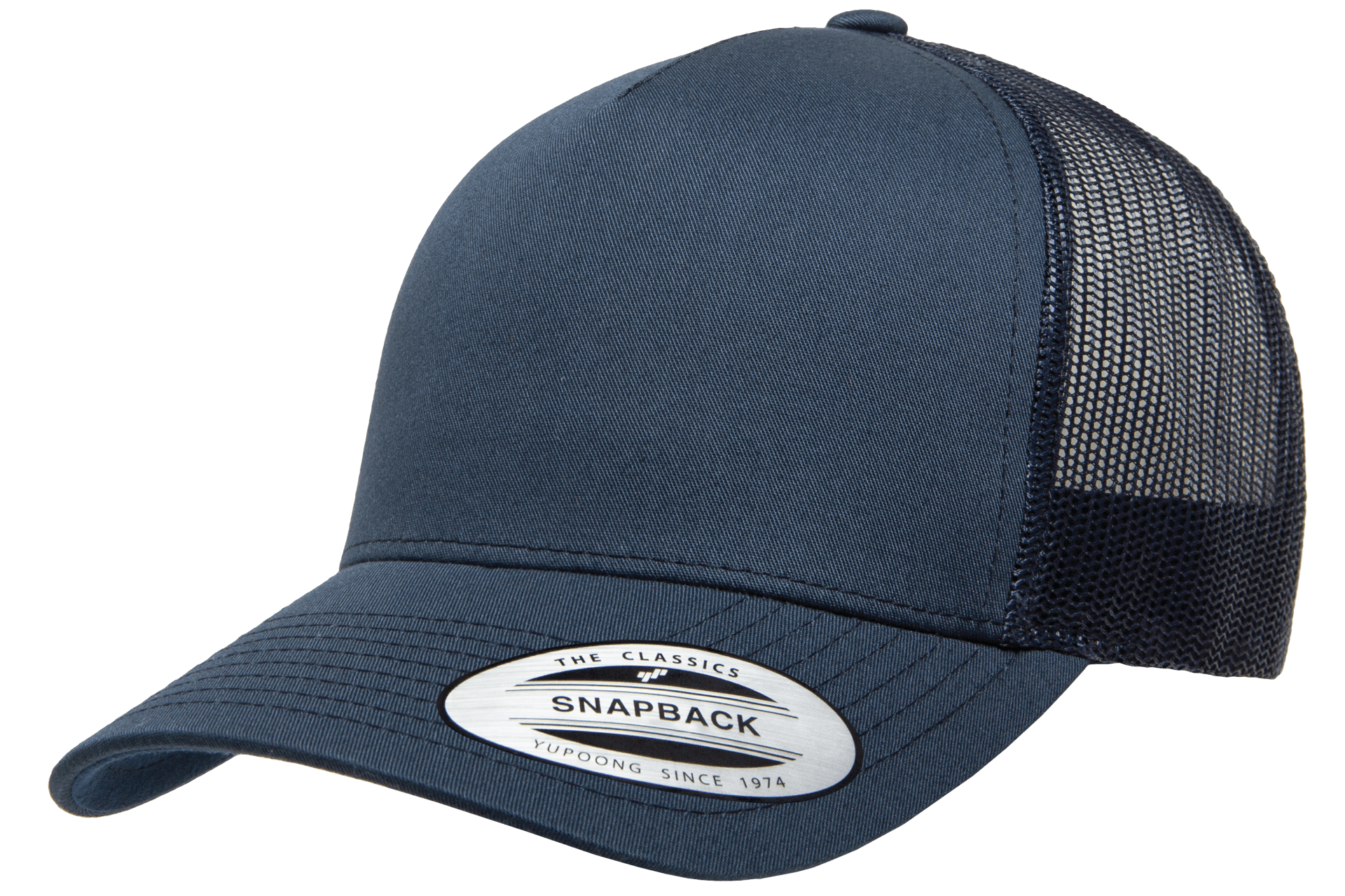 Yupoong 6506(T) – 5-Panel Trucker Hat | Custom Hats with Your Logo in Bulk-Navy-Dekni-Creations